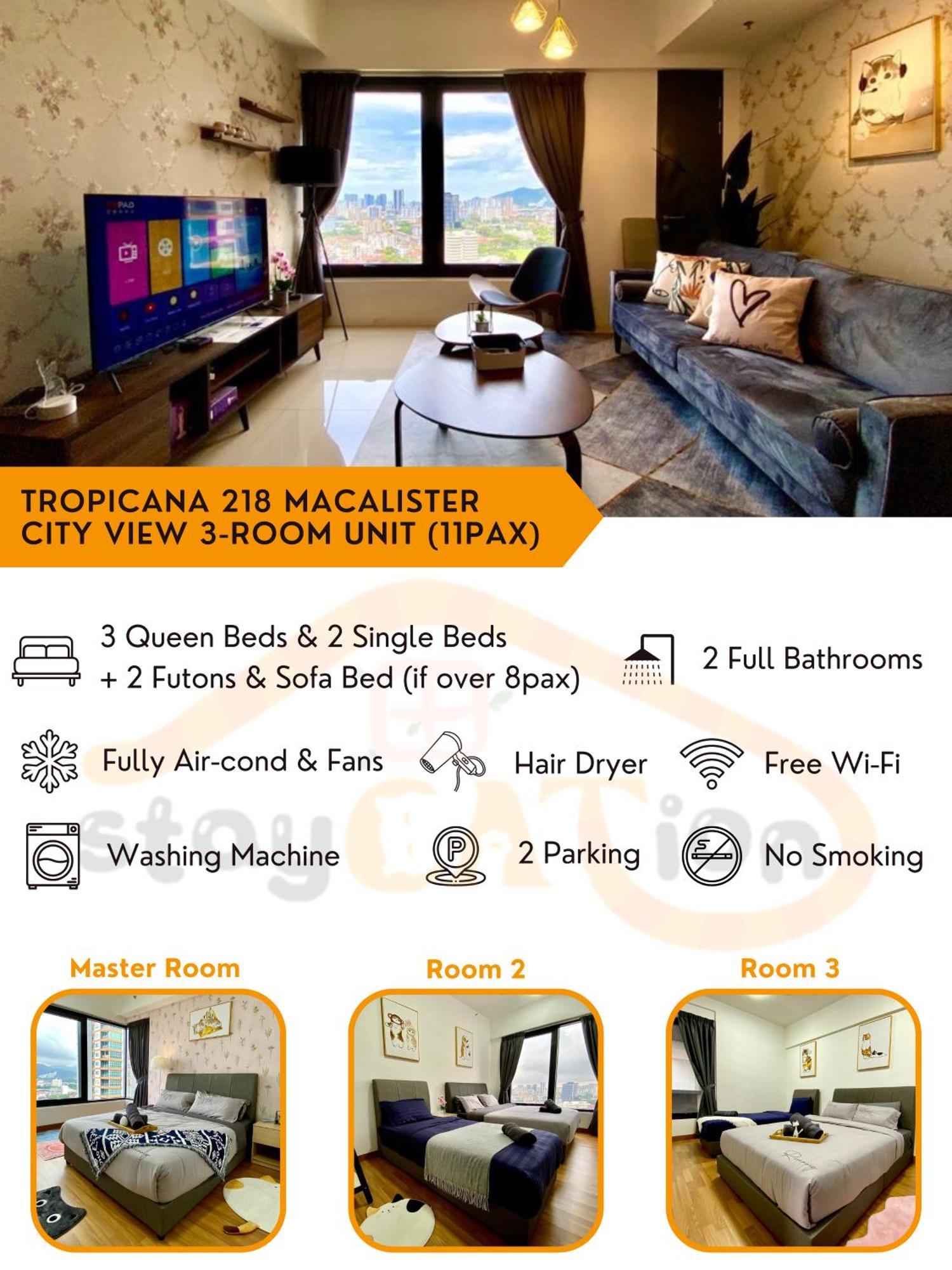 Tropicana 218 Macalister Sea & City View By Staycation Homestay George Town Bagian luar foto